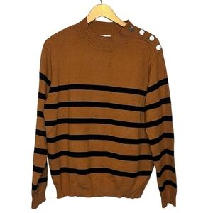 Kirundo Striped Sweater with textured Buttons XL